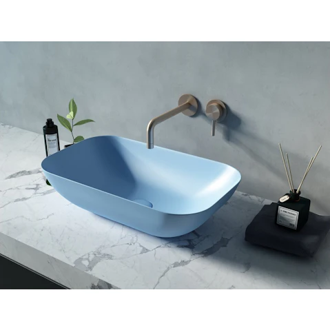 Sanceramica Vulcano 580mm Vessel Basin - Steel Blue