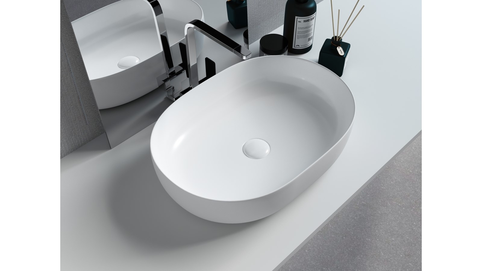 Sanceramica Artique 595mm Vessel Basin - Gloss White