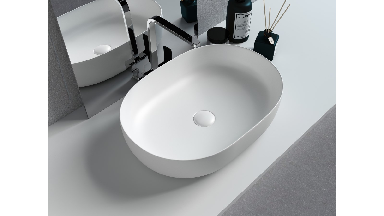 Sanceramica Artique 595mm Vessel Basin - Matte White