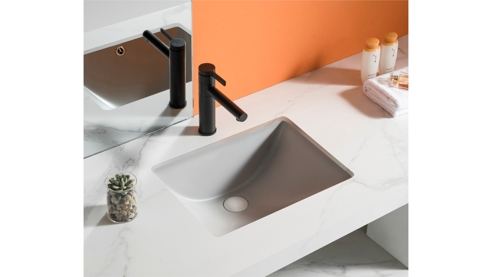 Sanceramica Neo 470mm Undermount Basin - Light Silver