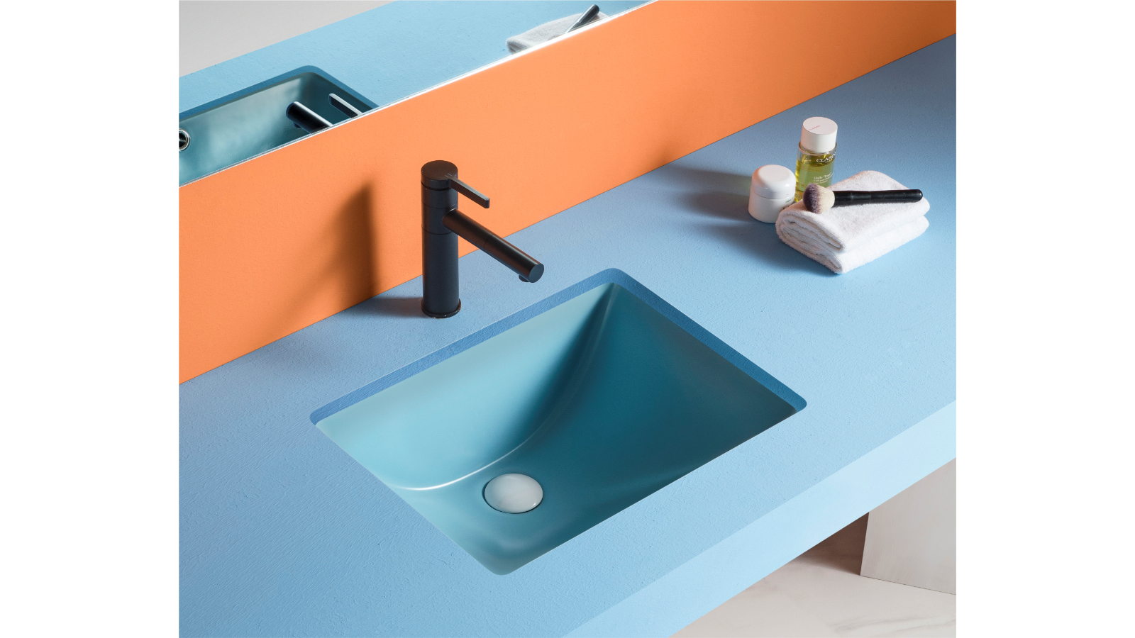 Sanceramica Neo 470mm Undermount Basin - Steel Blue