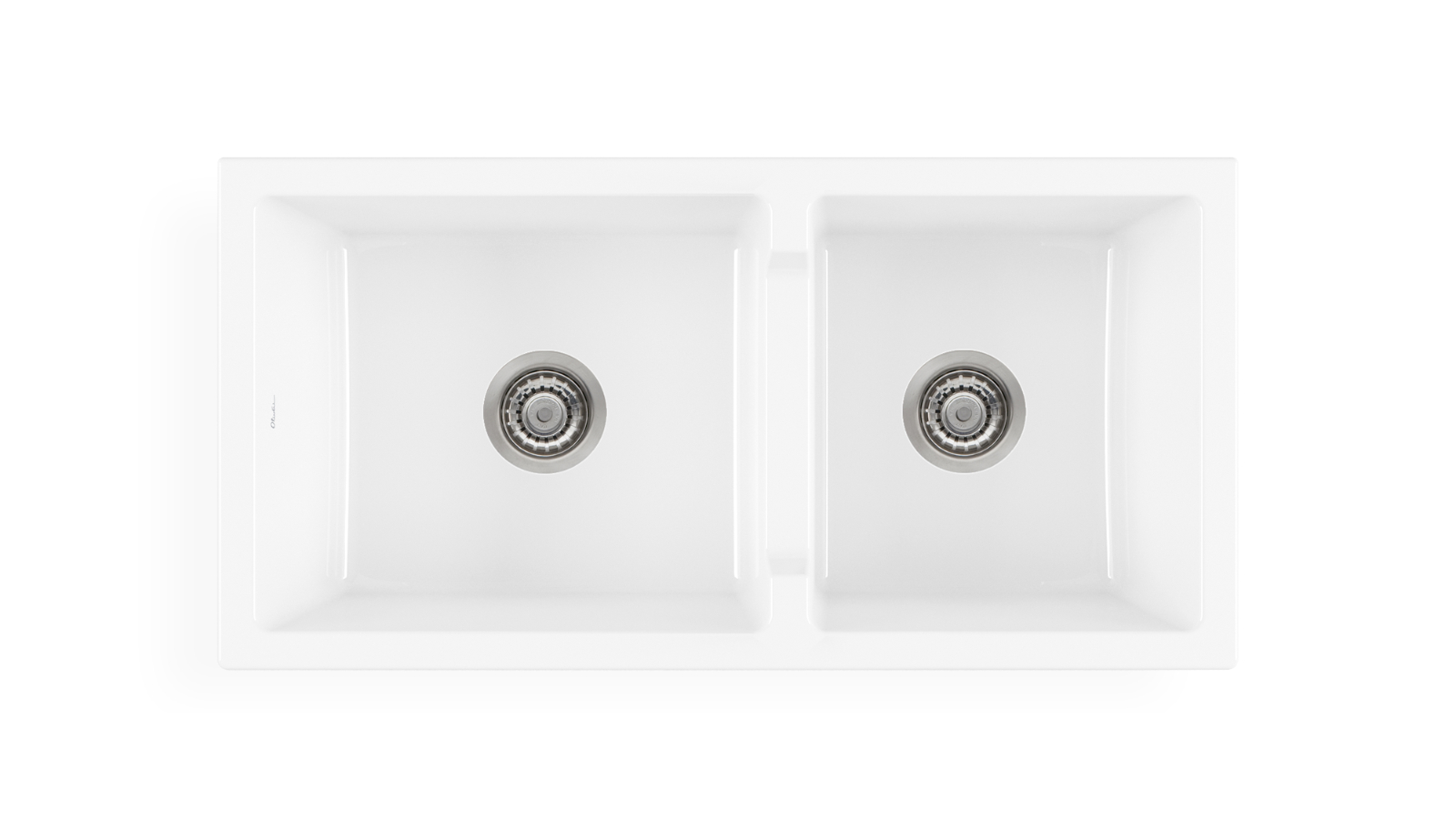 Oliveri Sicily  Fireclay Farmhouse 1 and 3/4 Bowl Undermount Sink - White