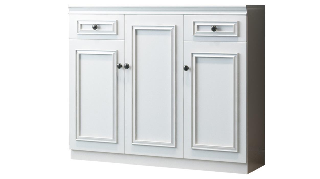 HelloDeal Matte White French Provincial Shoe Cabinet Storage Cupboard