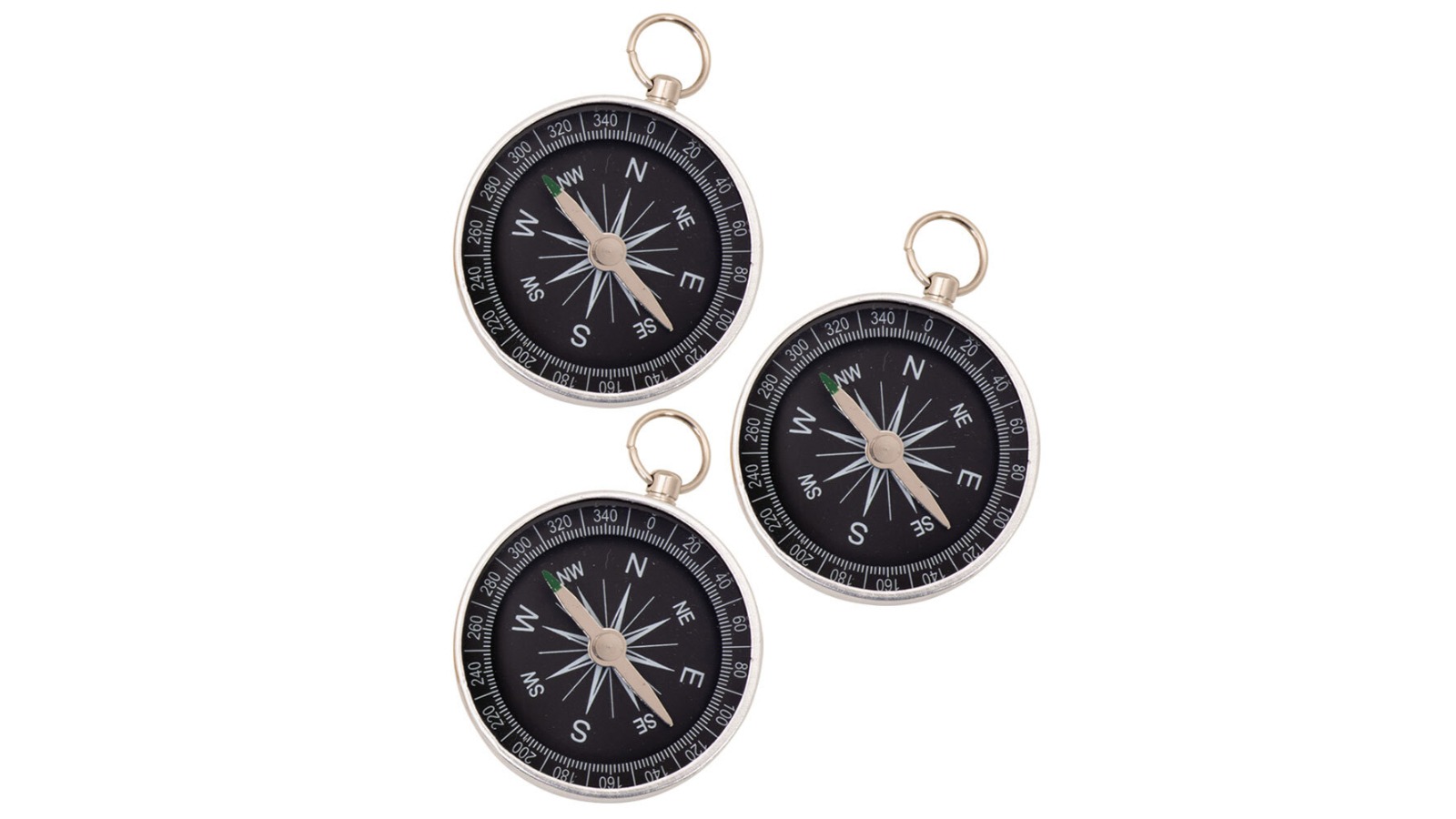 Discovery 3 Piece Adult/Kids Metal Compass Play Toy | Harvey Norman