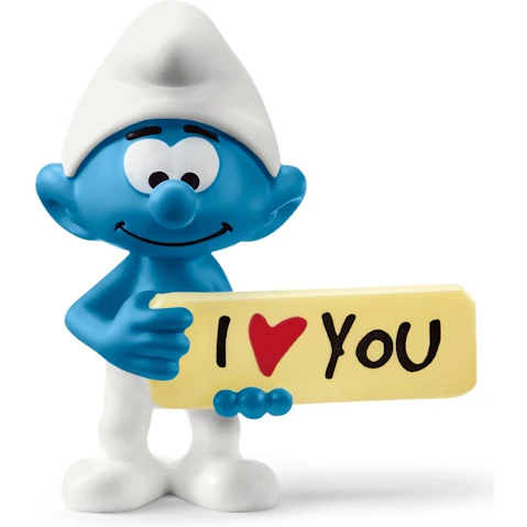 Schleich Smurf with Sign