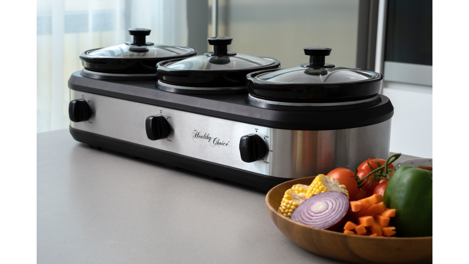 Healthy Choice 3Pot 2.5Litre Slow Cooker Harvey Norman