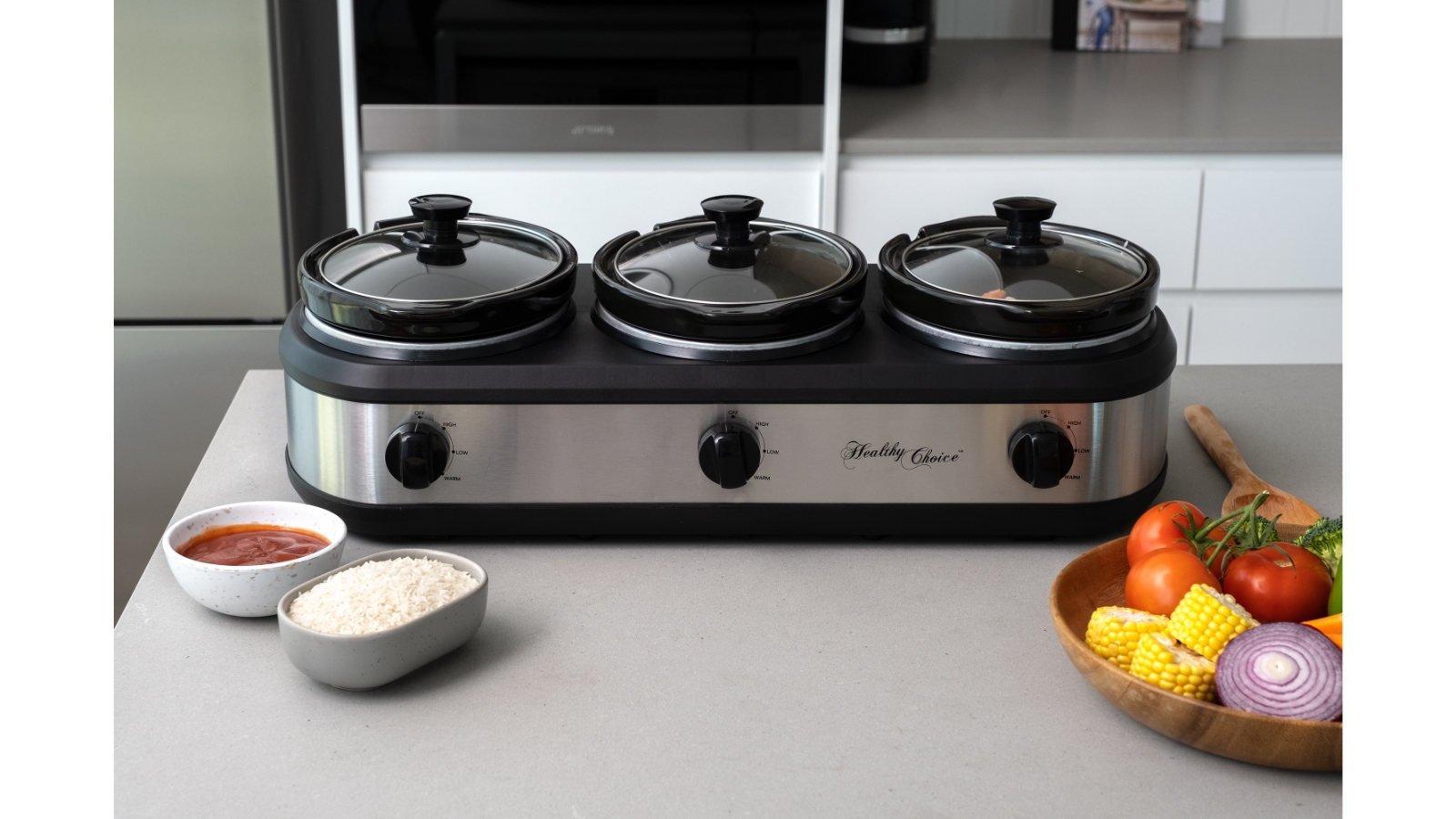 Healthy Choice 3Pot 2.5Litre Slow Cooker Harvey Norman