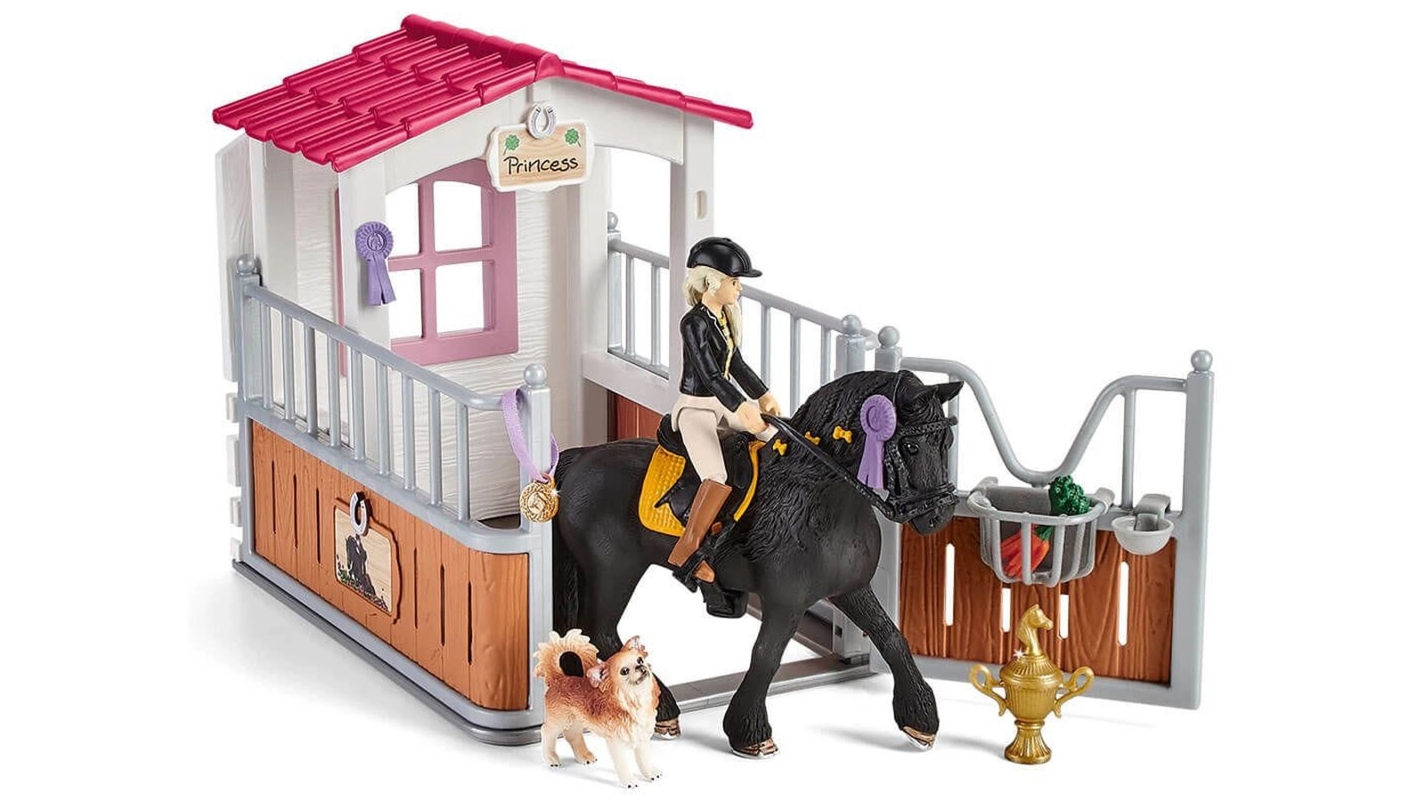 Schleich Horse Stall with Tori and Princess