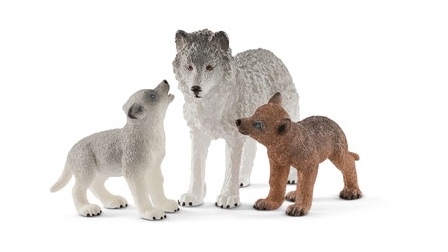 Schleich Mother Wolf with Pups
