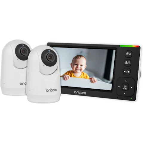 Oricom SC430 4.3inch Video Baby Monitor with Motorised Pan-Tilt - Twin Camera Pack