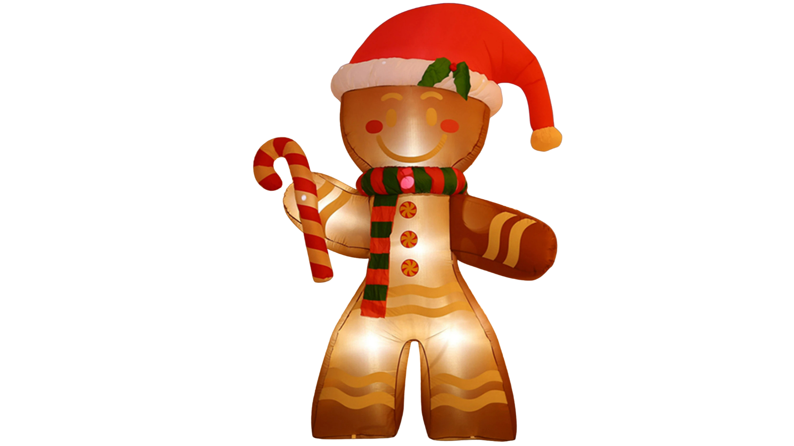 NNEOBA Inflatable Gingerbread Christmas Decoration with LED Light - 2.2metre