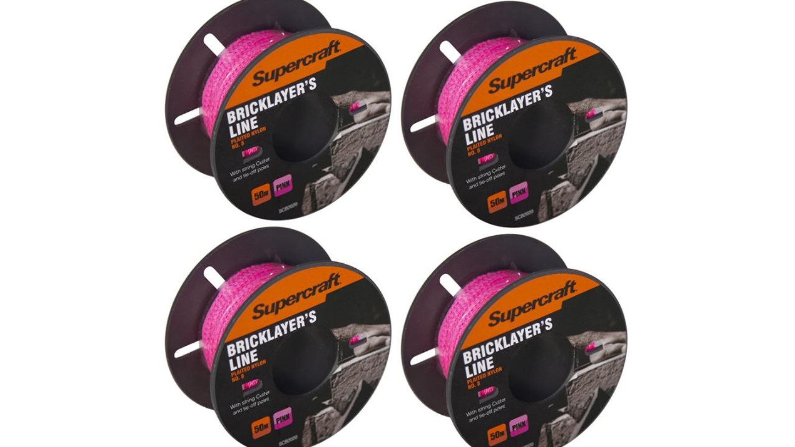 Supercraft Pack of 4 Brickline No.8 - Pink