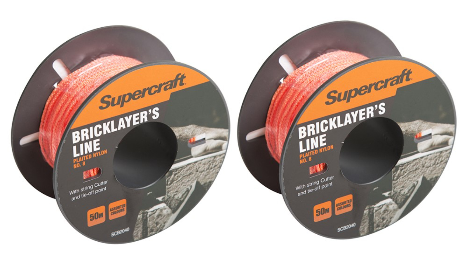 Supercraft Pack of 2 Brickline No. 8 Orange - 100metre