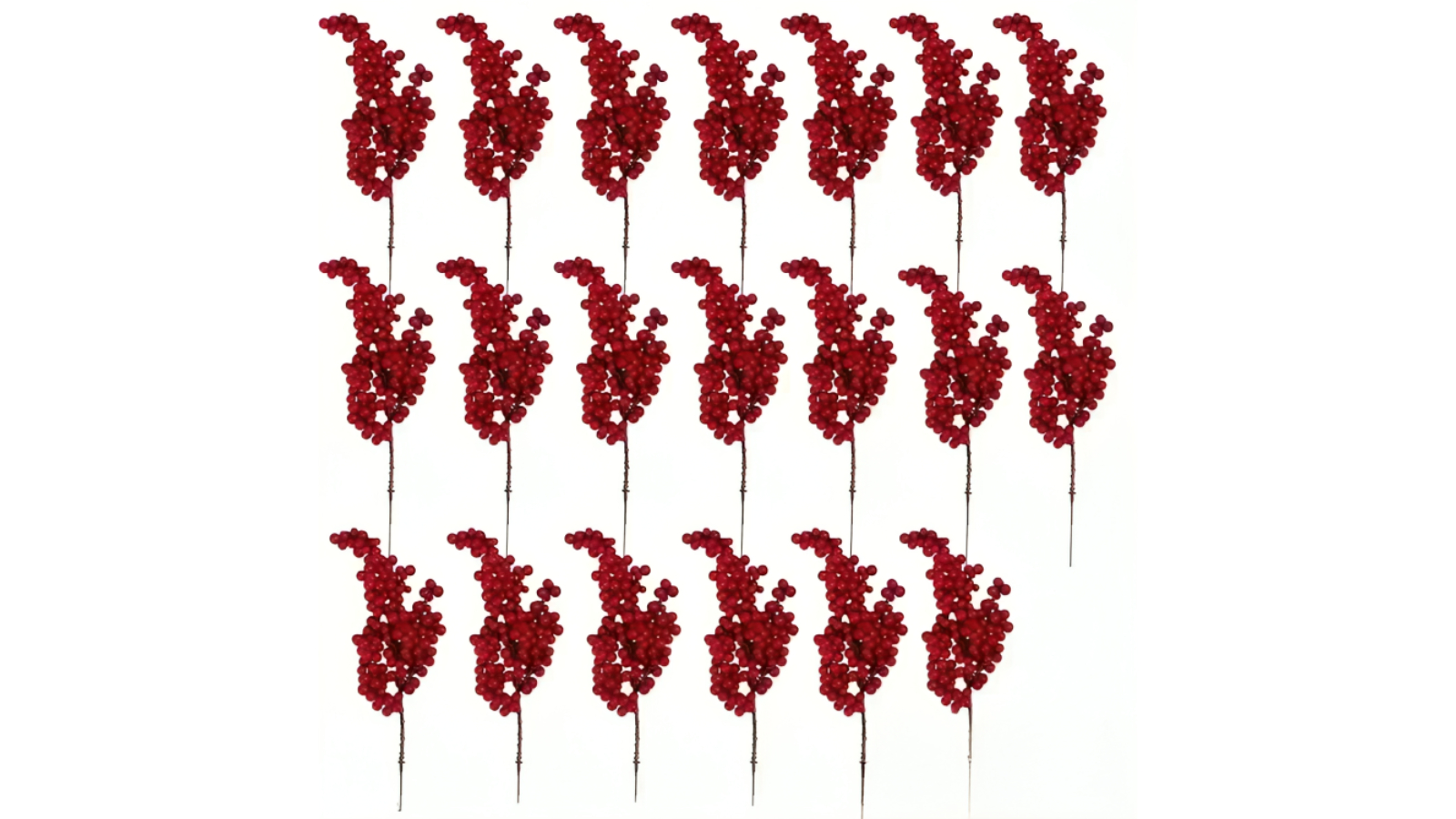 NNEOBA 20 Piece Artificial Red Berry Branches Decoration
