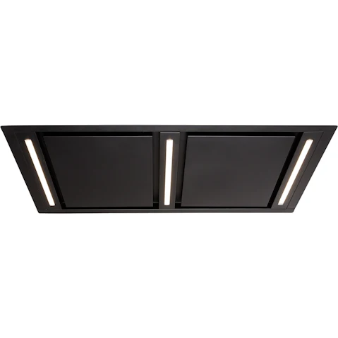 Schweigen 120cm Silent Ceiling Cassette Rangehood with Silent Inline Motor - Black