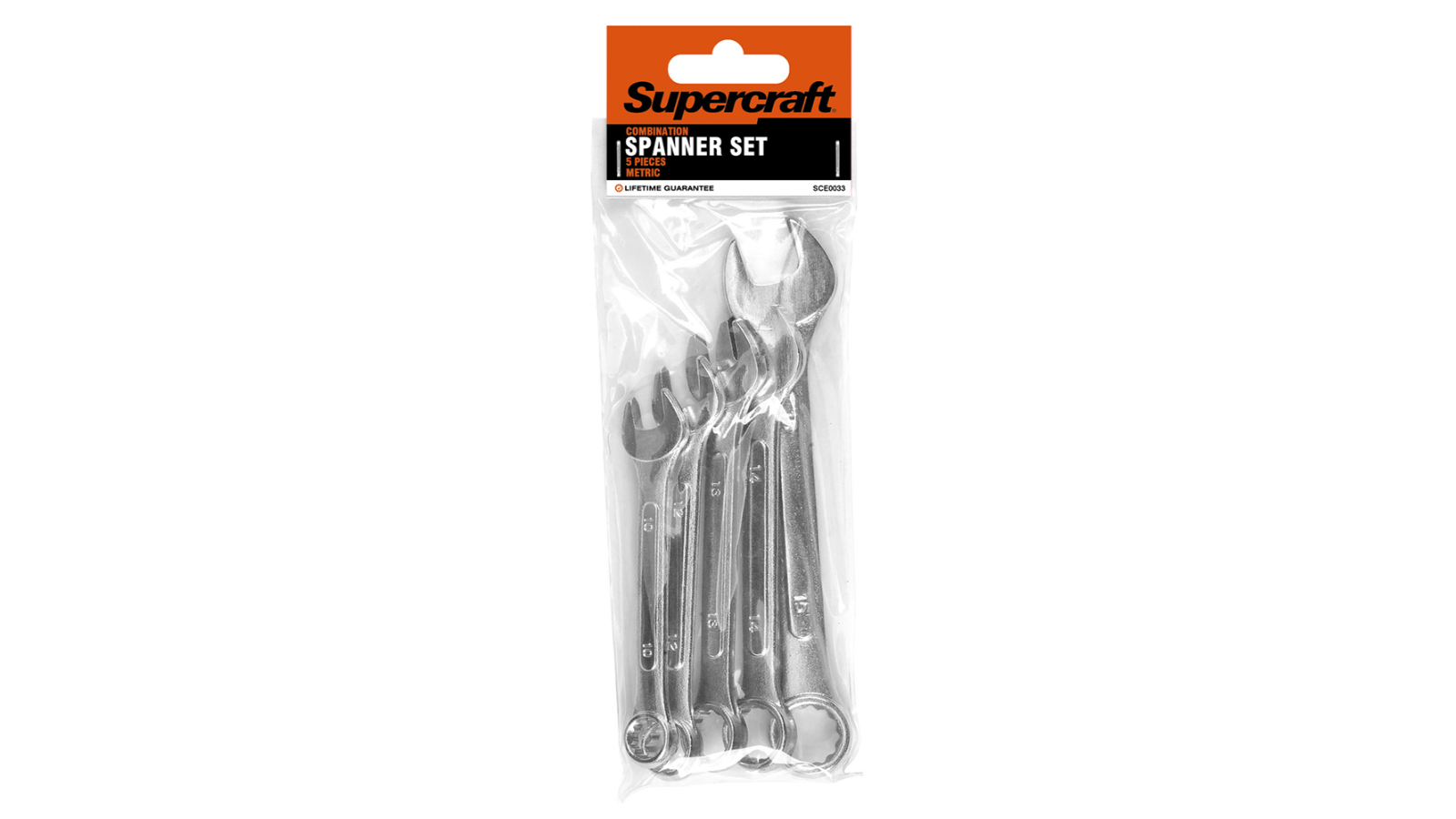 Supercraft 5 Piece Spanner Metric Tool Set