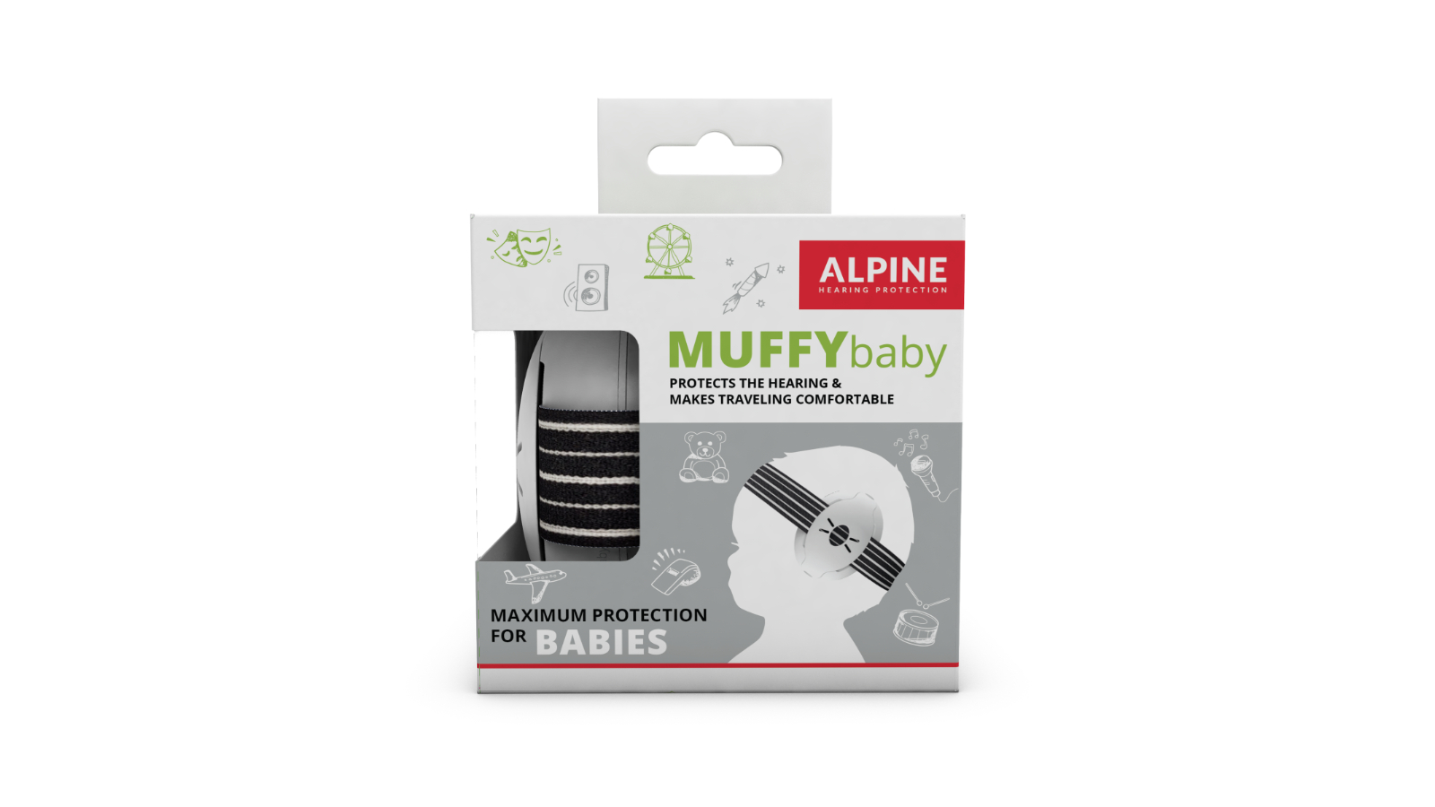 Alpine Muffy Baby Ear Muff - Black