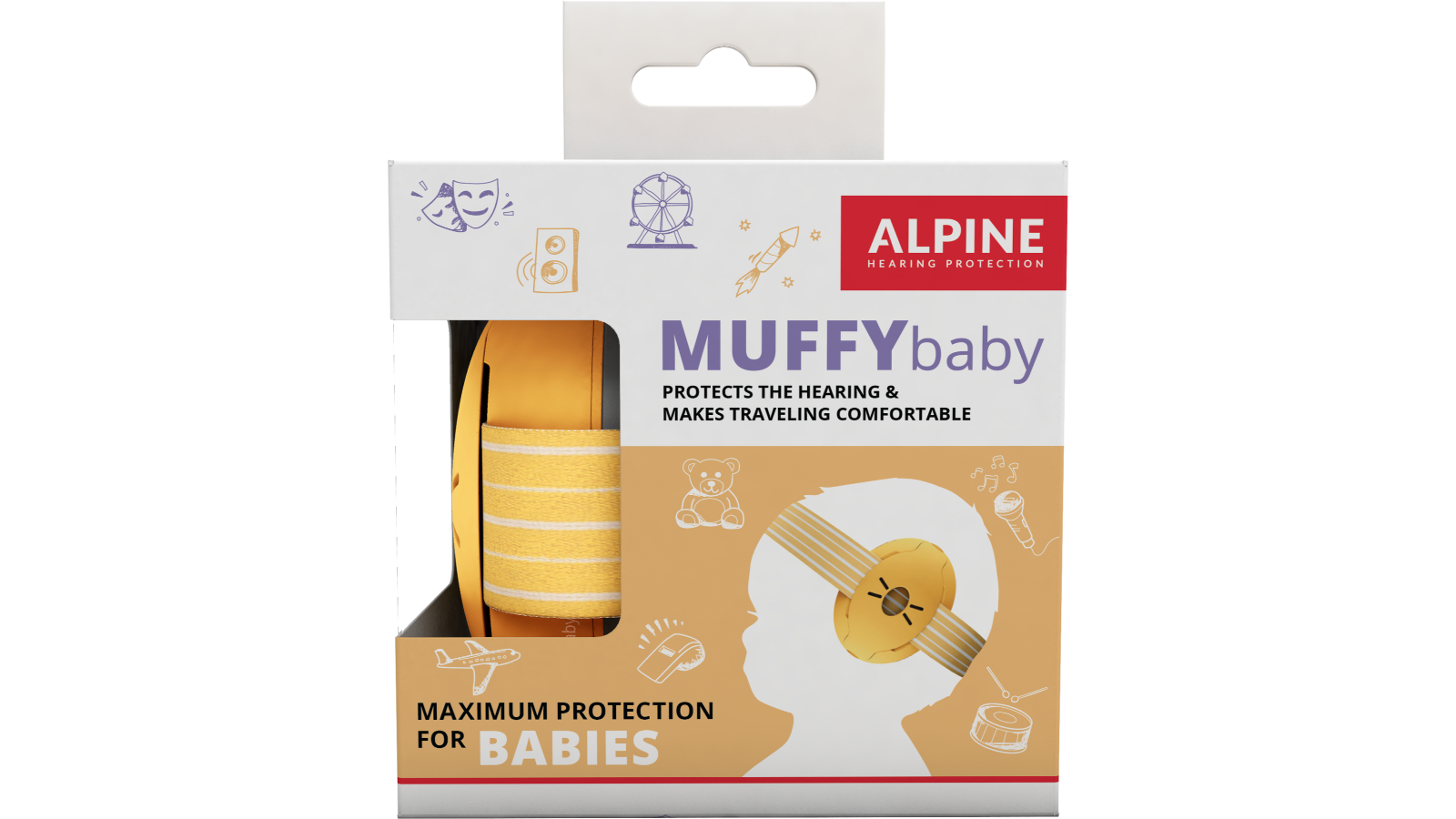 Alpine Muffy Baby Ear Muff - Yellow