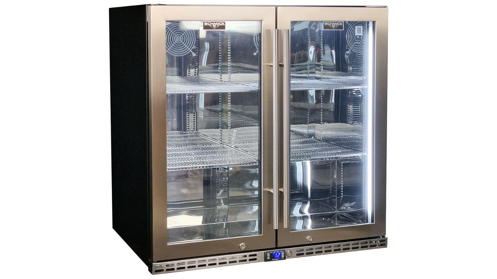 Schmick 2-Door Front Vent Under Bench Commercial Fridge - 245 Litre