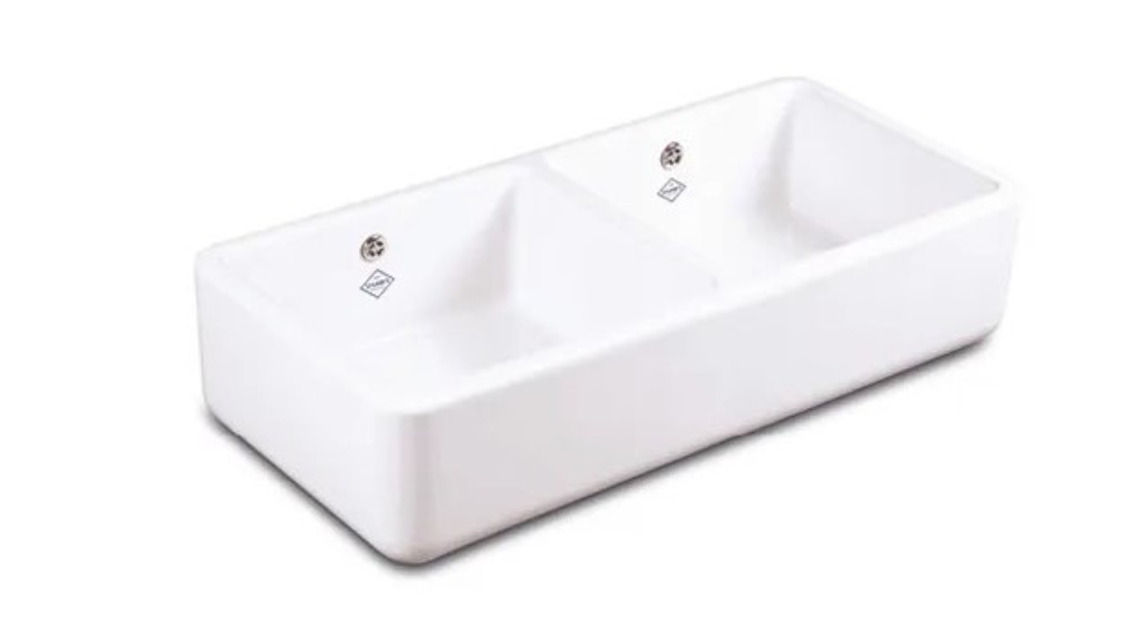 Shaws Double Bowl 1000 Sink - White
