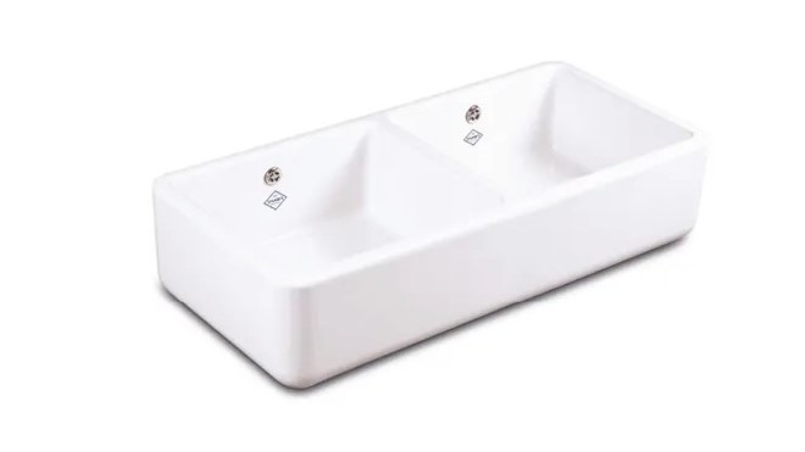 Shaws Double Bowl 800 Sink - White
