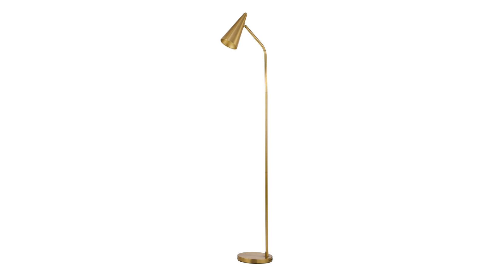 Luminea Scott Modern Sleek Standing Floor Lamp - Brass