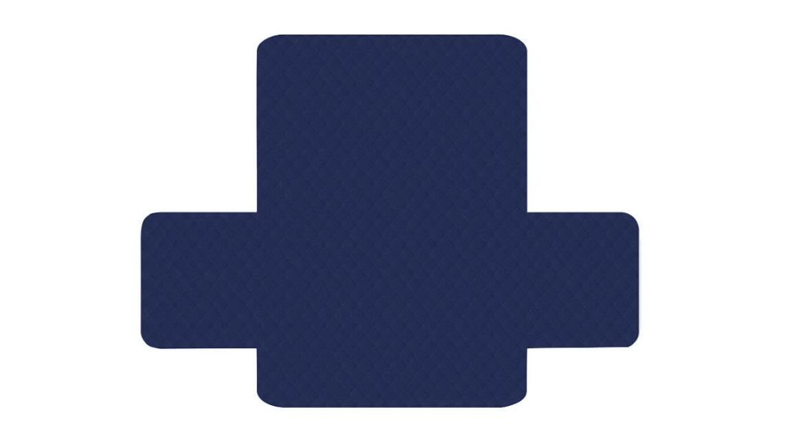 Artiss Navy 3-Seater Quilted Sofa Couch Cover