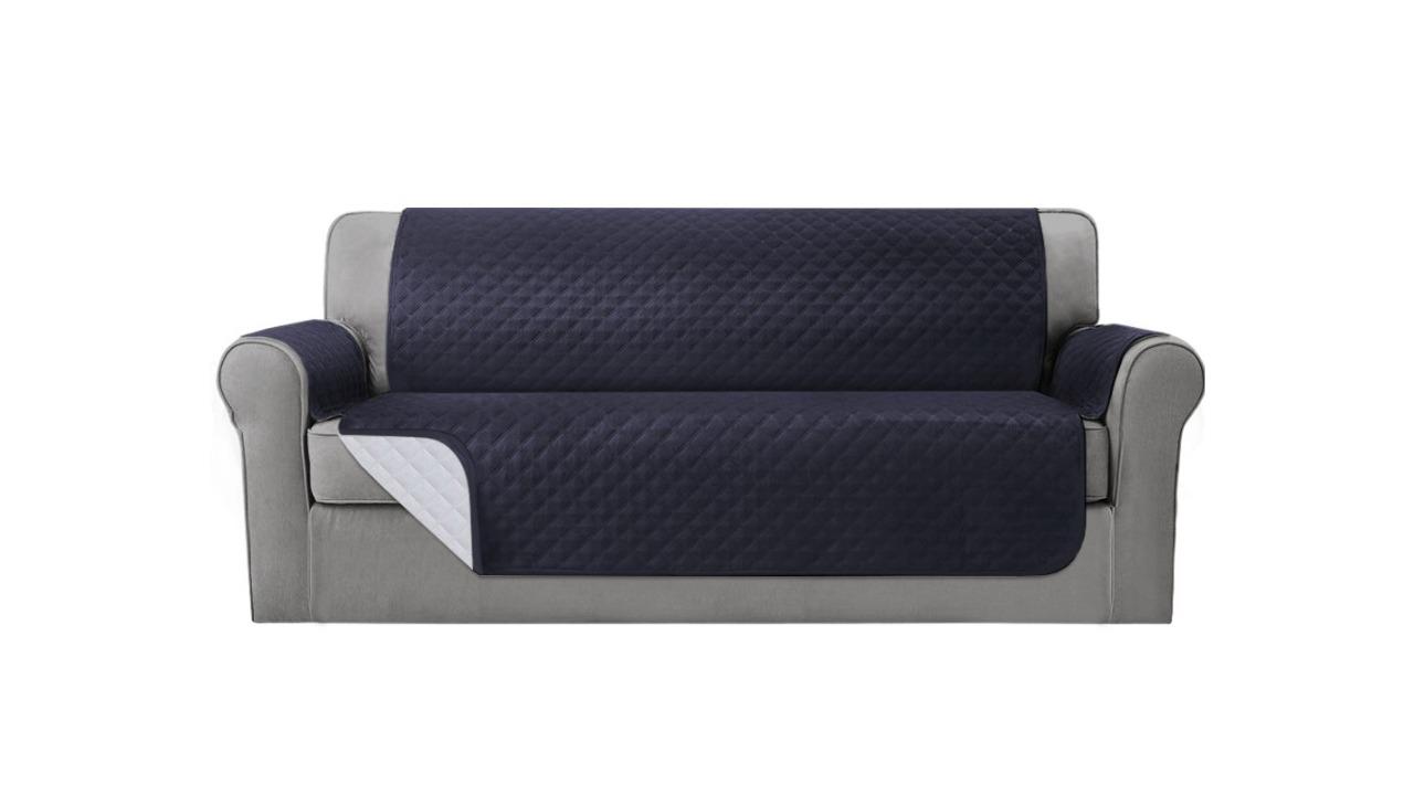 Artiss 4-Seater Sofa Couch Cover - Dark Grey