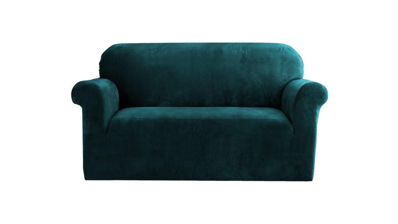Artiss 2-Seater Sofa Couch Cover - Velvet Agate Green