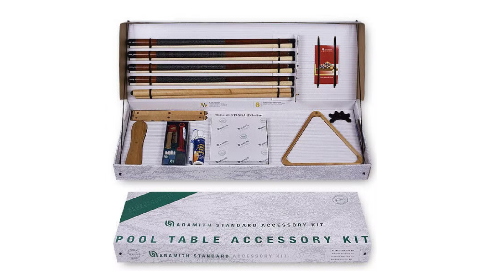 Aramith Standard USA Pool Table Set Accessory Kit 2 - 1/4inch