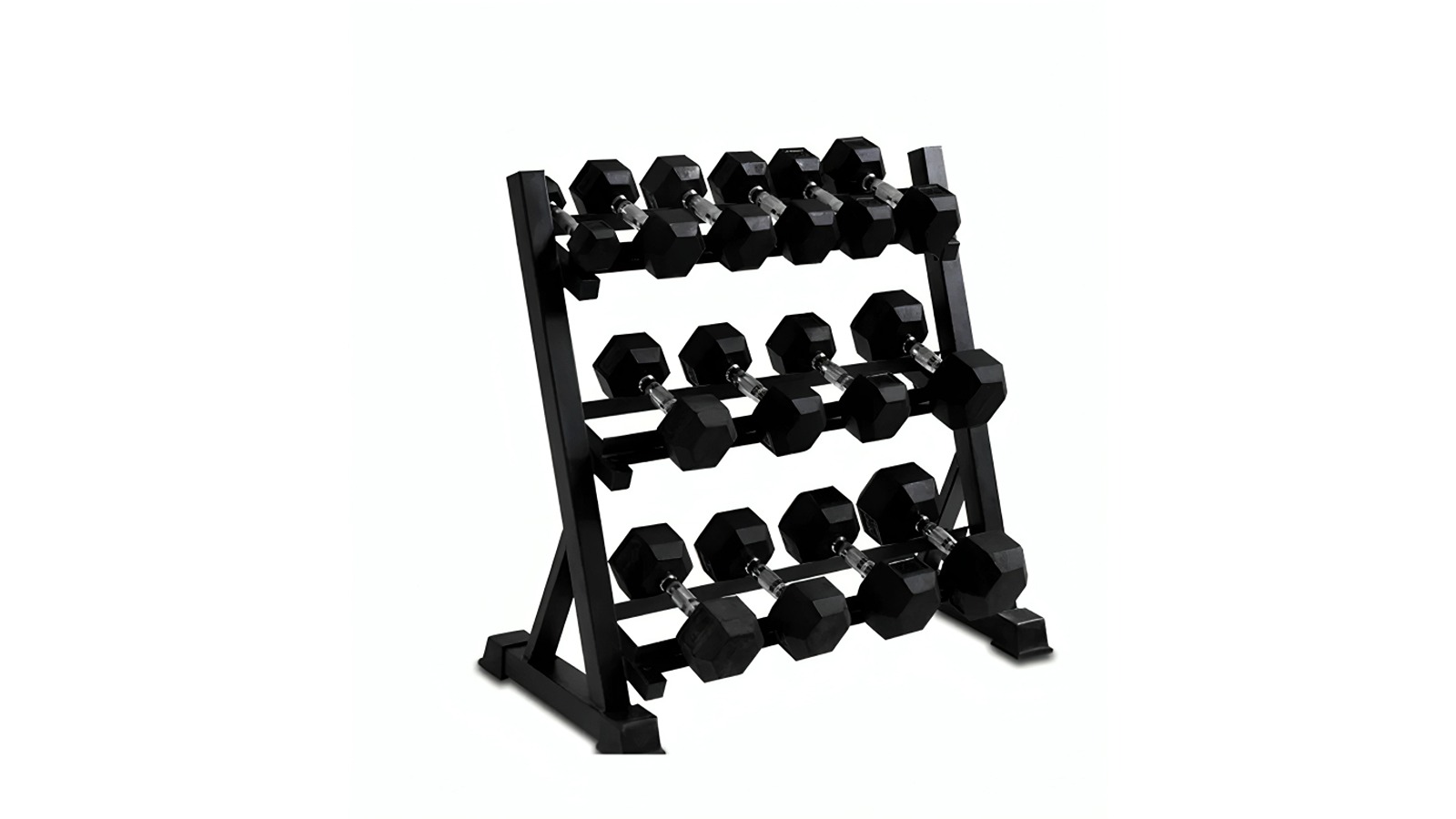 Fitness Hero 1-10kg Hex Dumbbell Set and Rack