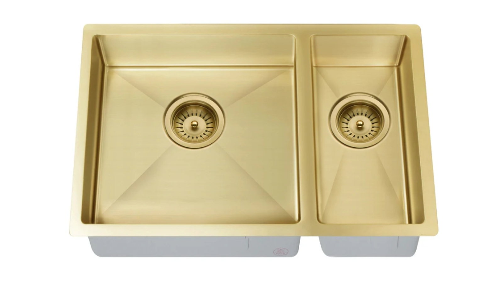 Meir Lavello 1 and 1/2 Bowl 670x440mm Kitchen Sink - Brushed Bronze Gold