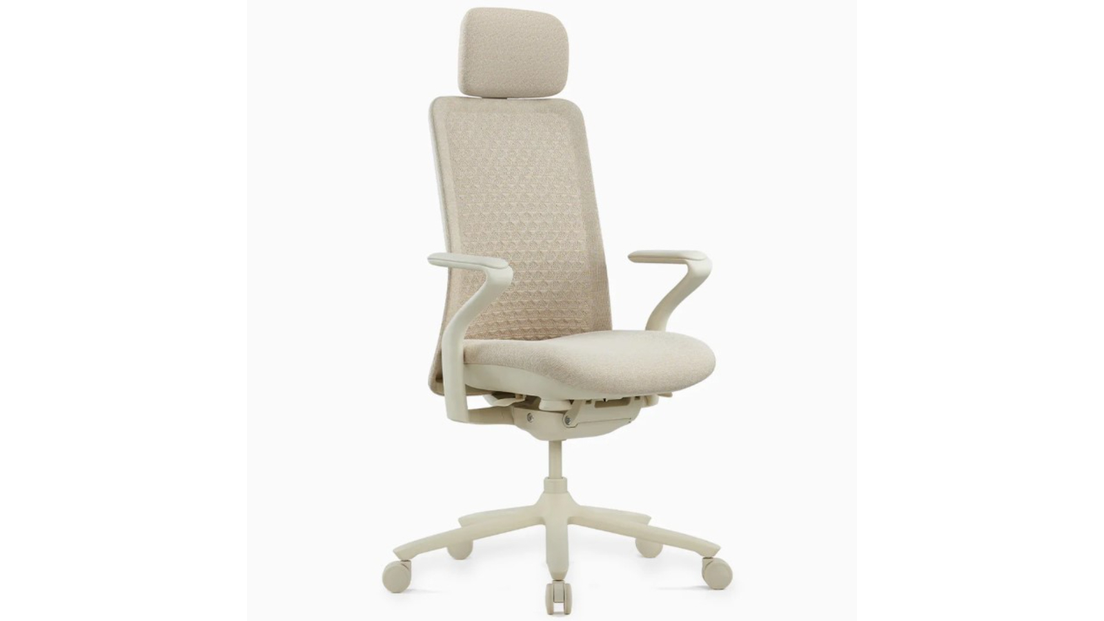 Desky Pro Ergonomic Mesh Chair with Headrest - Wheat