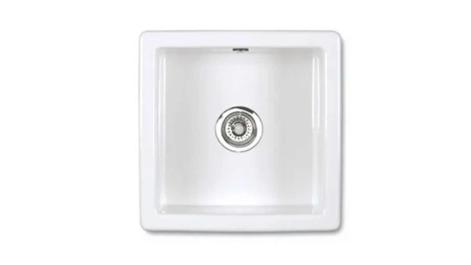 Shaws Square Inset Undermount Sink - White