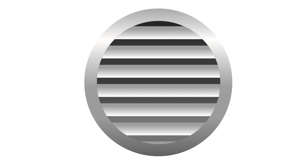 Sirius 12.5cm Round Lourve Grill Vent with Adjustable Curved Blades