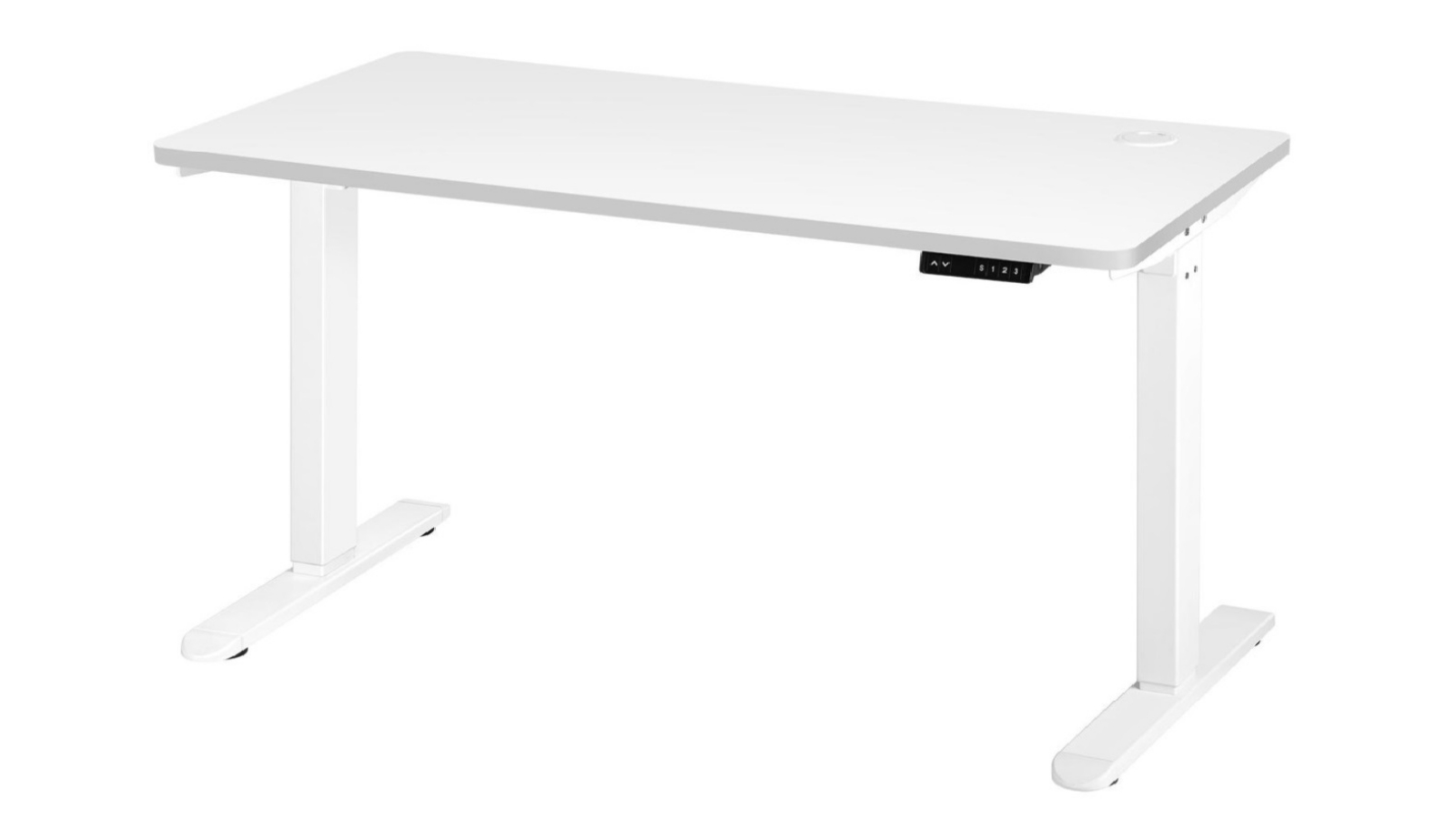 Oikiture 150cm Single Motor White Desktop Electric Standing Desk - White