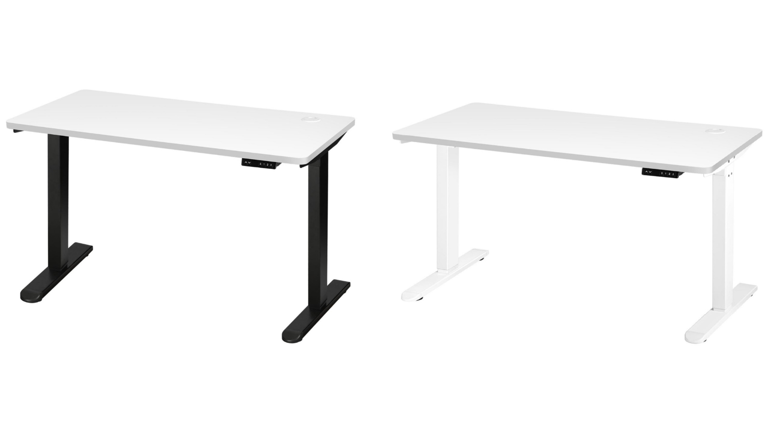 Oikiture 150cm Single Motor White Desktop Electric Standing Desk