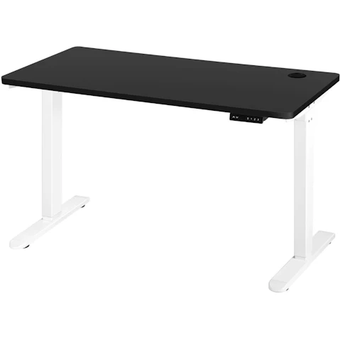 Oikiture Black Electric Standing Desk Single Motor Height Adjustable Sit - 120cm