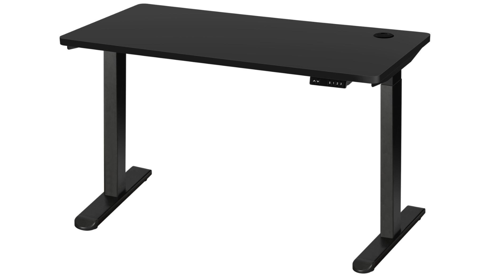 Oikiture Black Electric Standing Desk Dual Motor Height Adjustable Sit - 120cm 