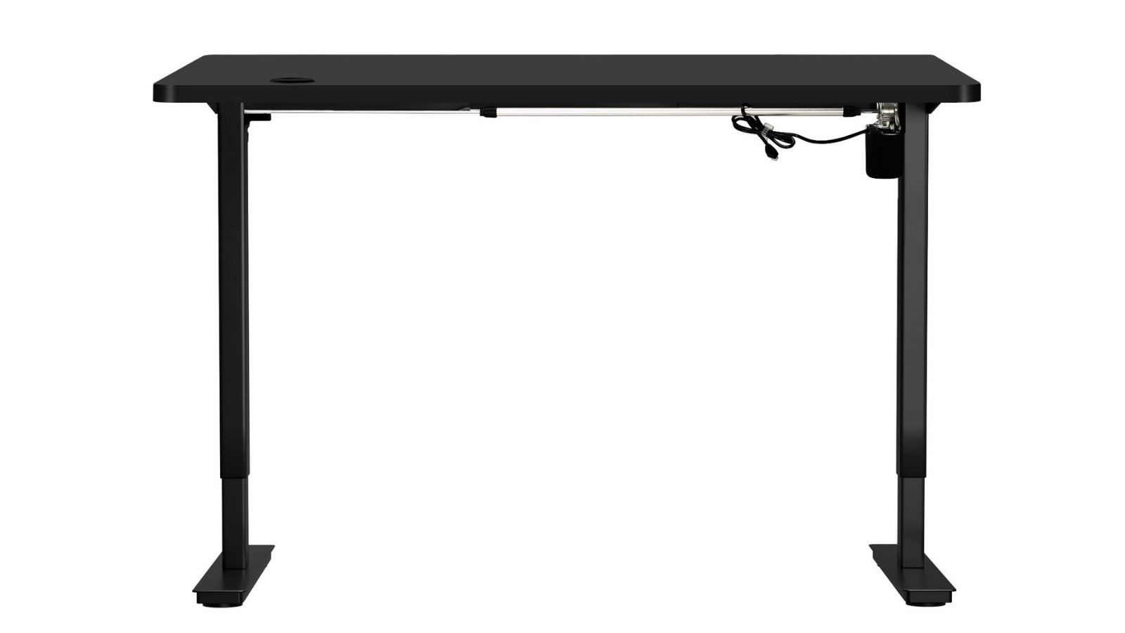 Oikiture Electric Single Motor Height Adjustable 120cm Standing Desk Top - Black