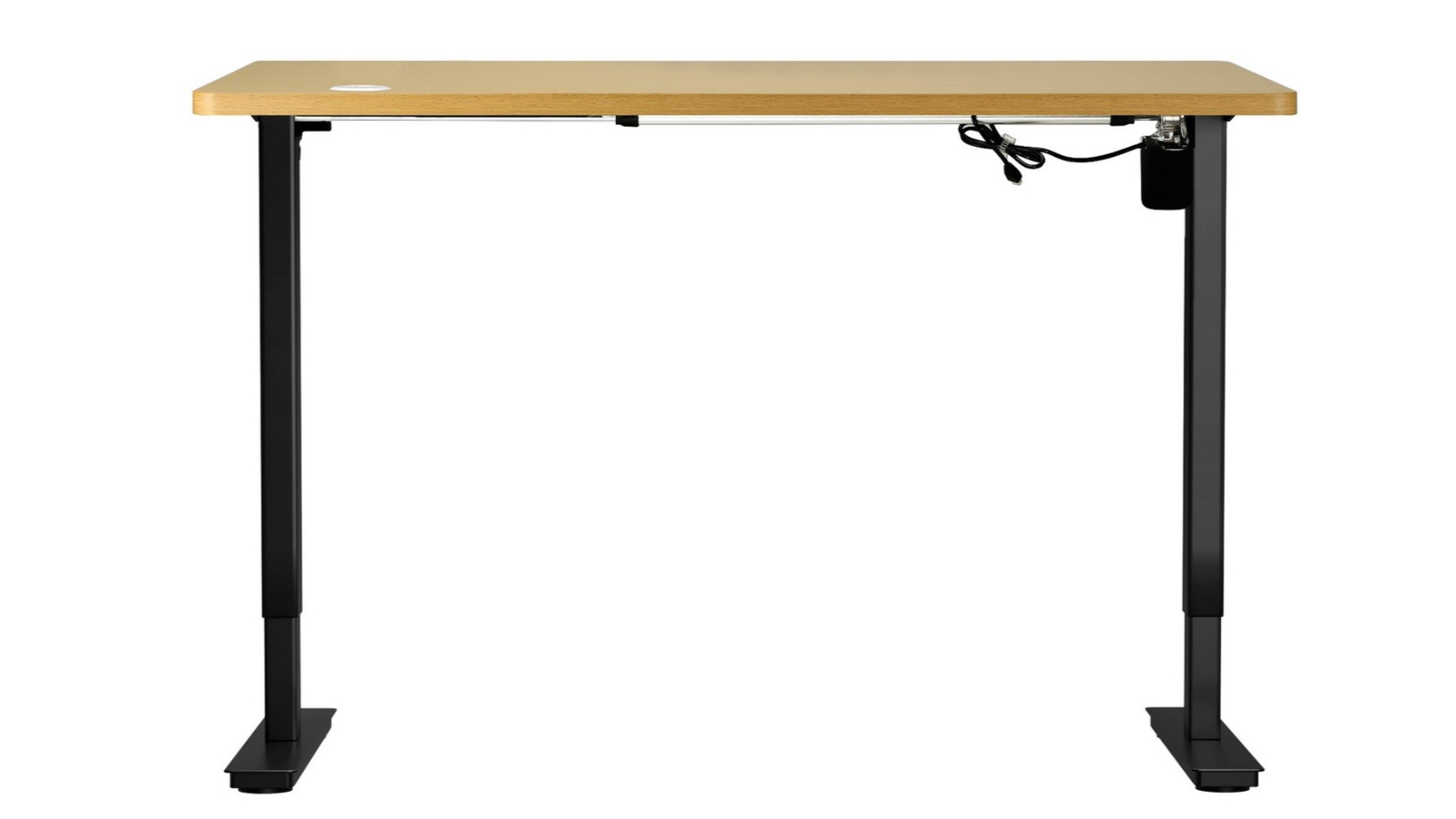 Oikiture Electric Single Motor Height Adjustable 120cm Standing Desk Top - Oak