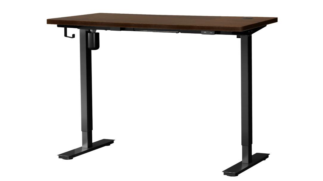 Oikiture Electric Single Motor Height Adjustable 150cm Standing Desk Top - Walnut