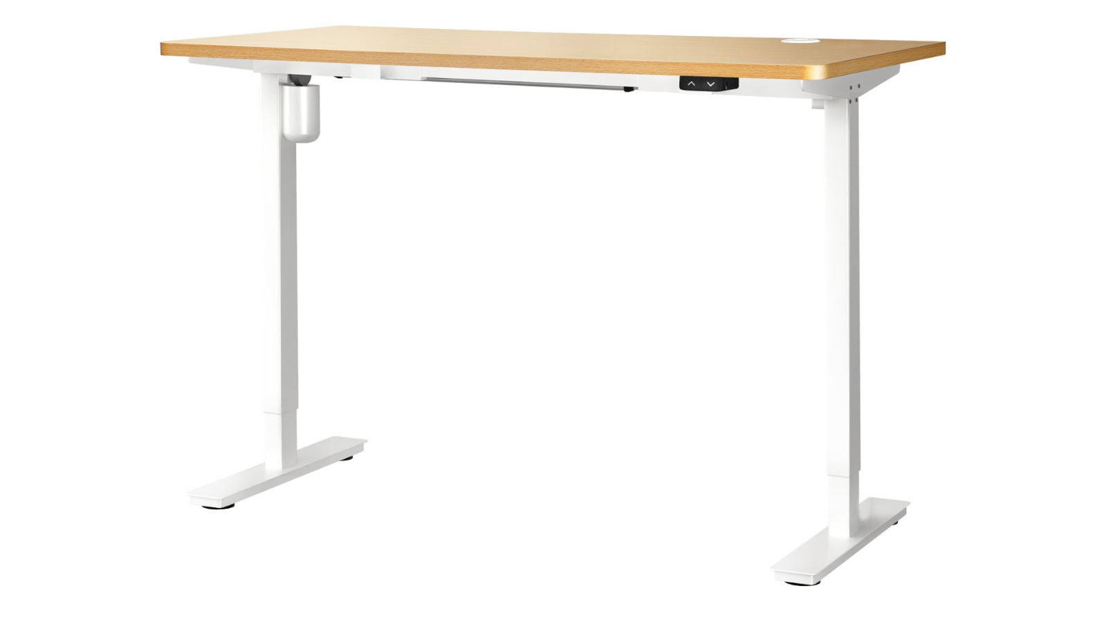 Oikiture Adjustable Sit-Stand Oak Electric Standing Desk 