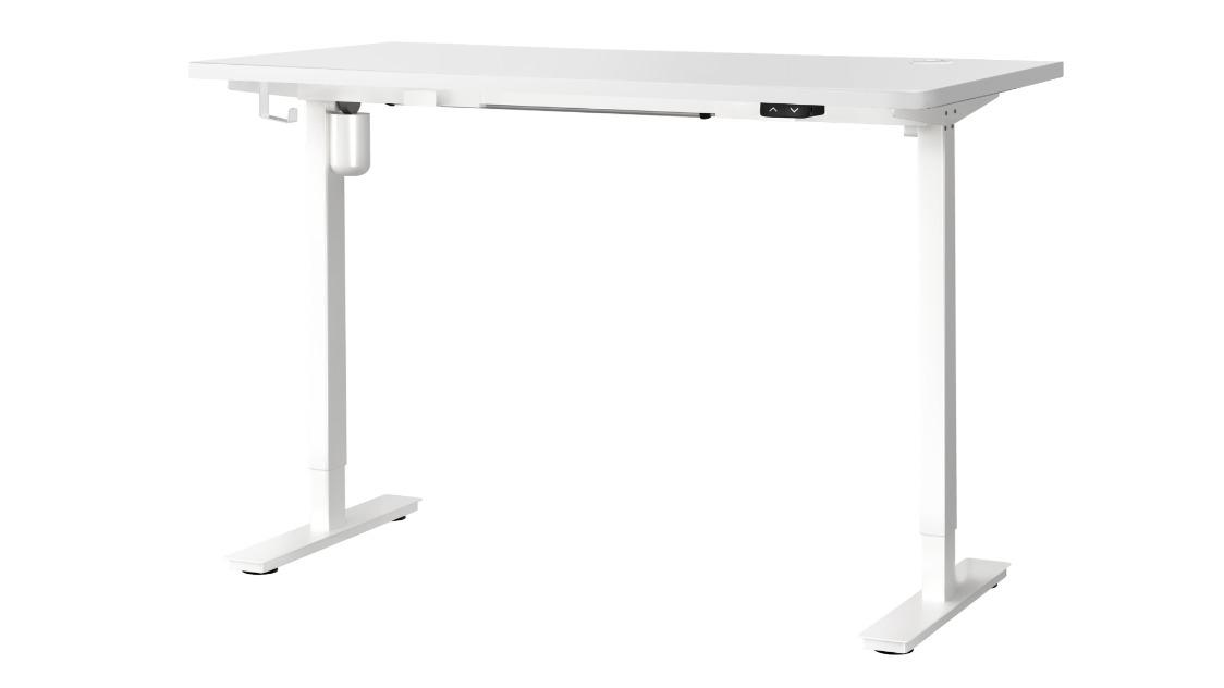 Oikiture 140cm Height Adjustable Sit-Stand Electric Standing Desk - White