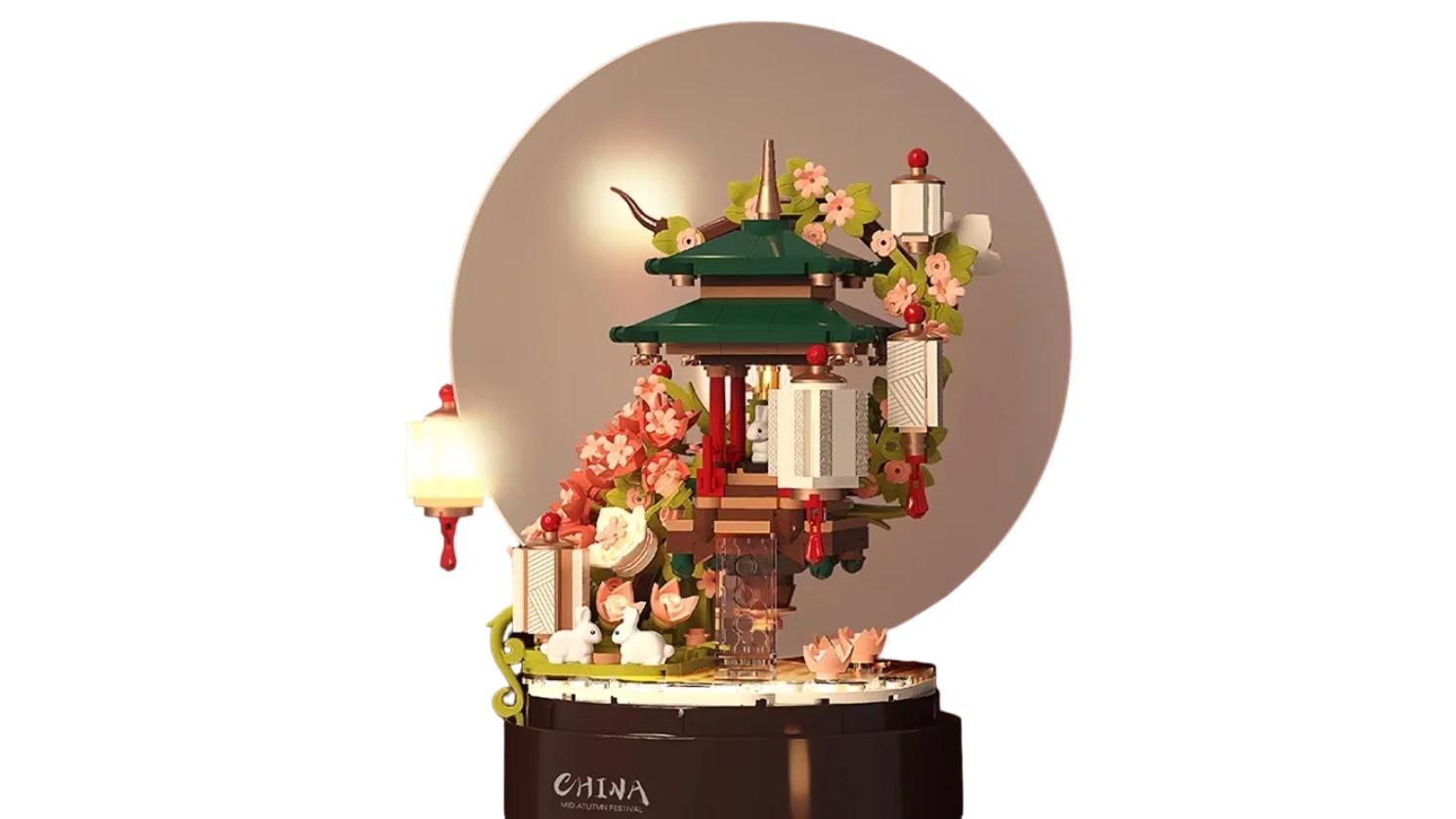 NNEOBA Flower Music Box Mini Building Block Set