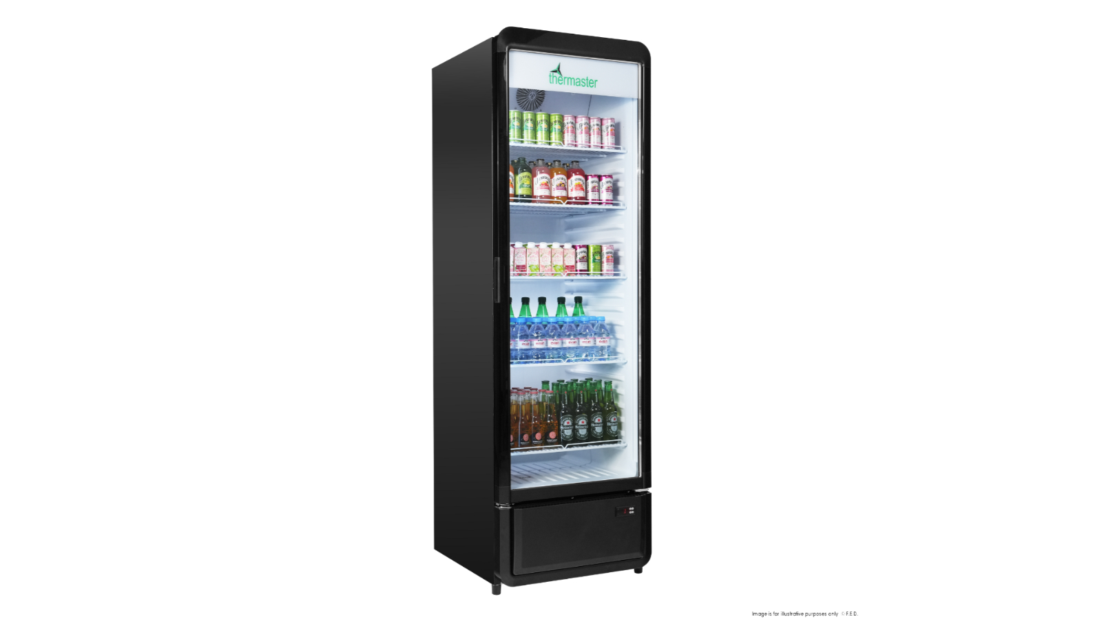 Thermaster Upright Glass Door Beverage Fridge
