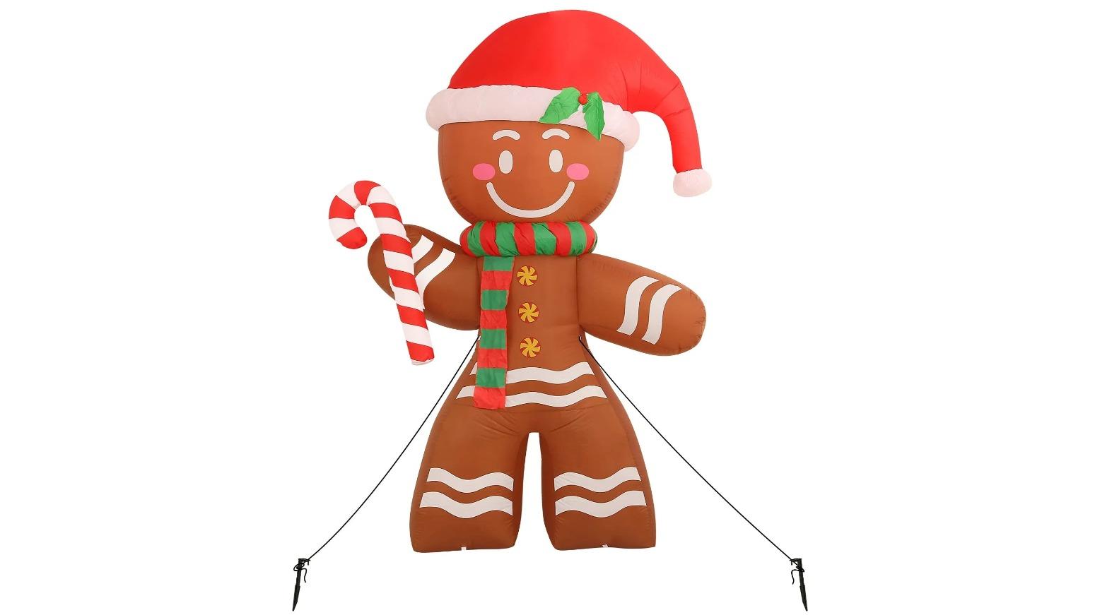 NNEOBA Gingerbread Man Inflatable LED Light - 2.2metre