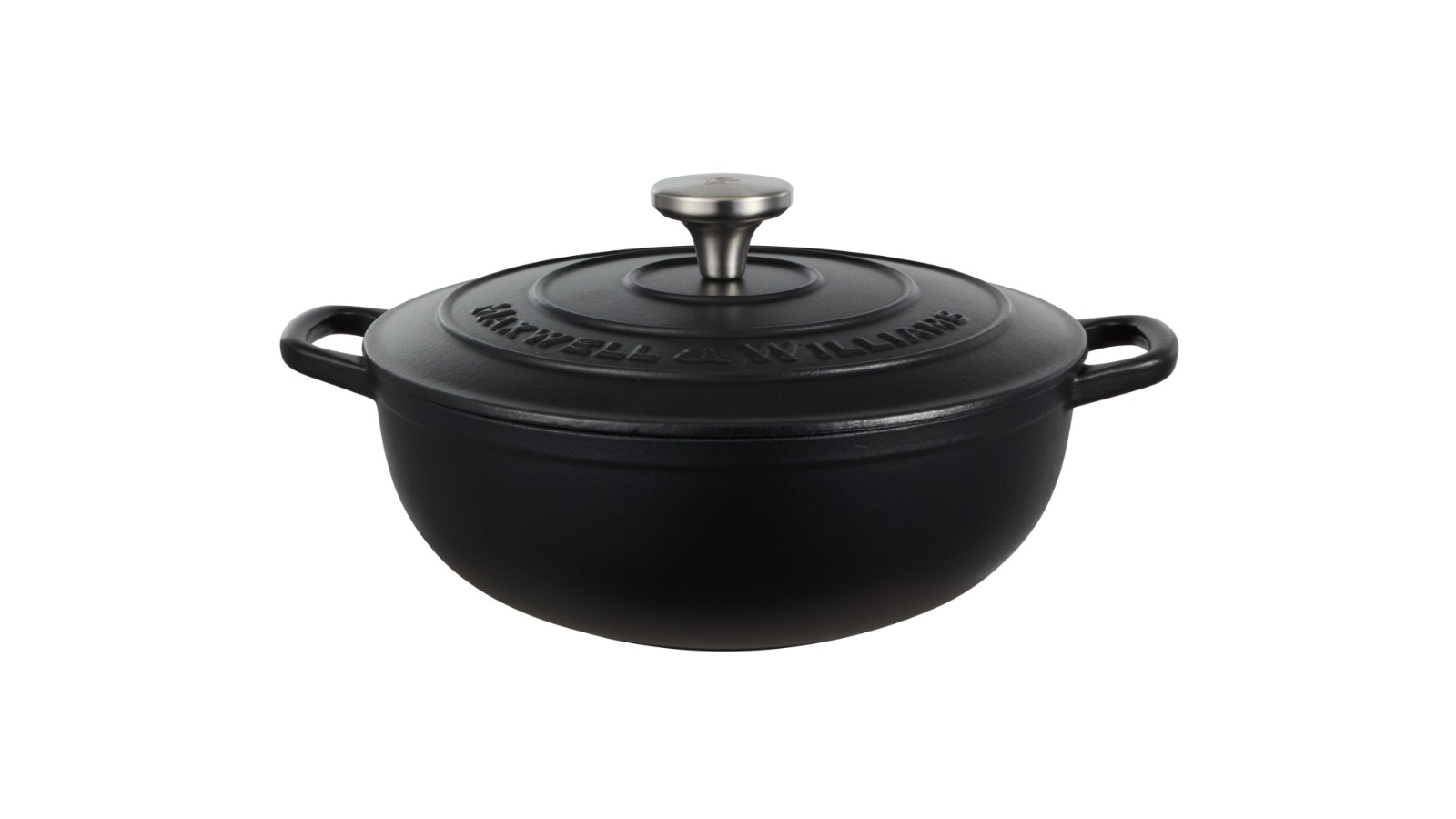 Maxwell & Williams Black 26cm Cast Iron Round Casserole