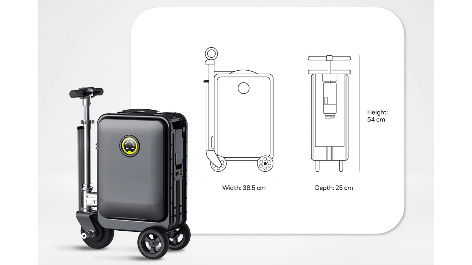 Airwheel 20-inch with 20L Electric Rideable Smart Suitcase