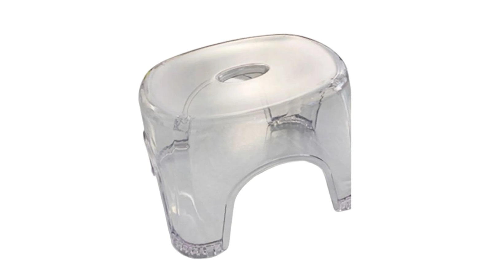 NNEOBA Transparent Acrylic Non-Slip Bathroom Stool